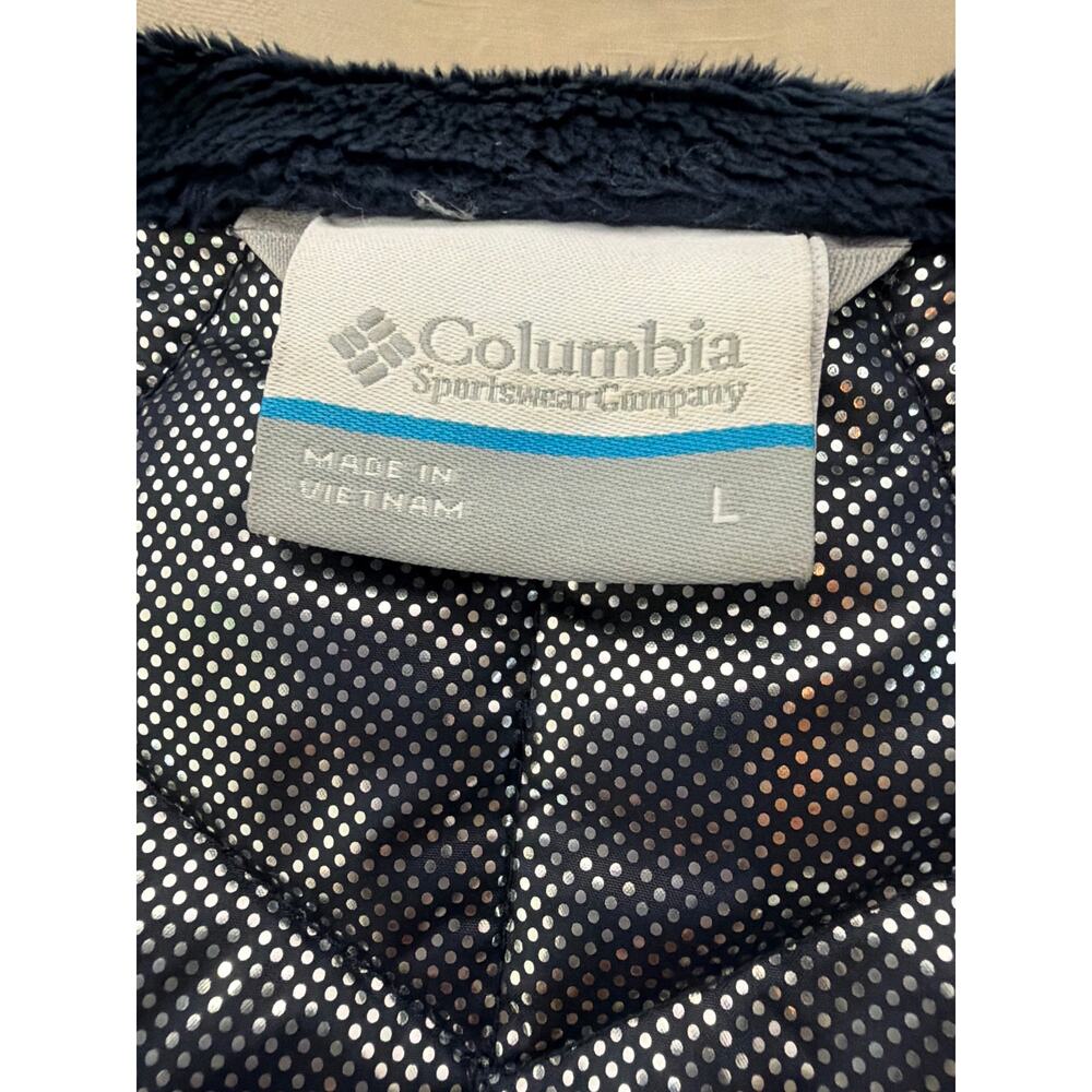 Columbia Heavenly Long Hooded Jacket Size L Navy Blue Great Condition - Picture 12 of 14